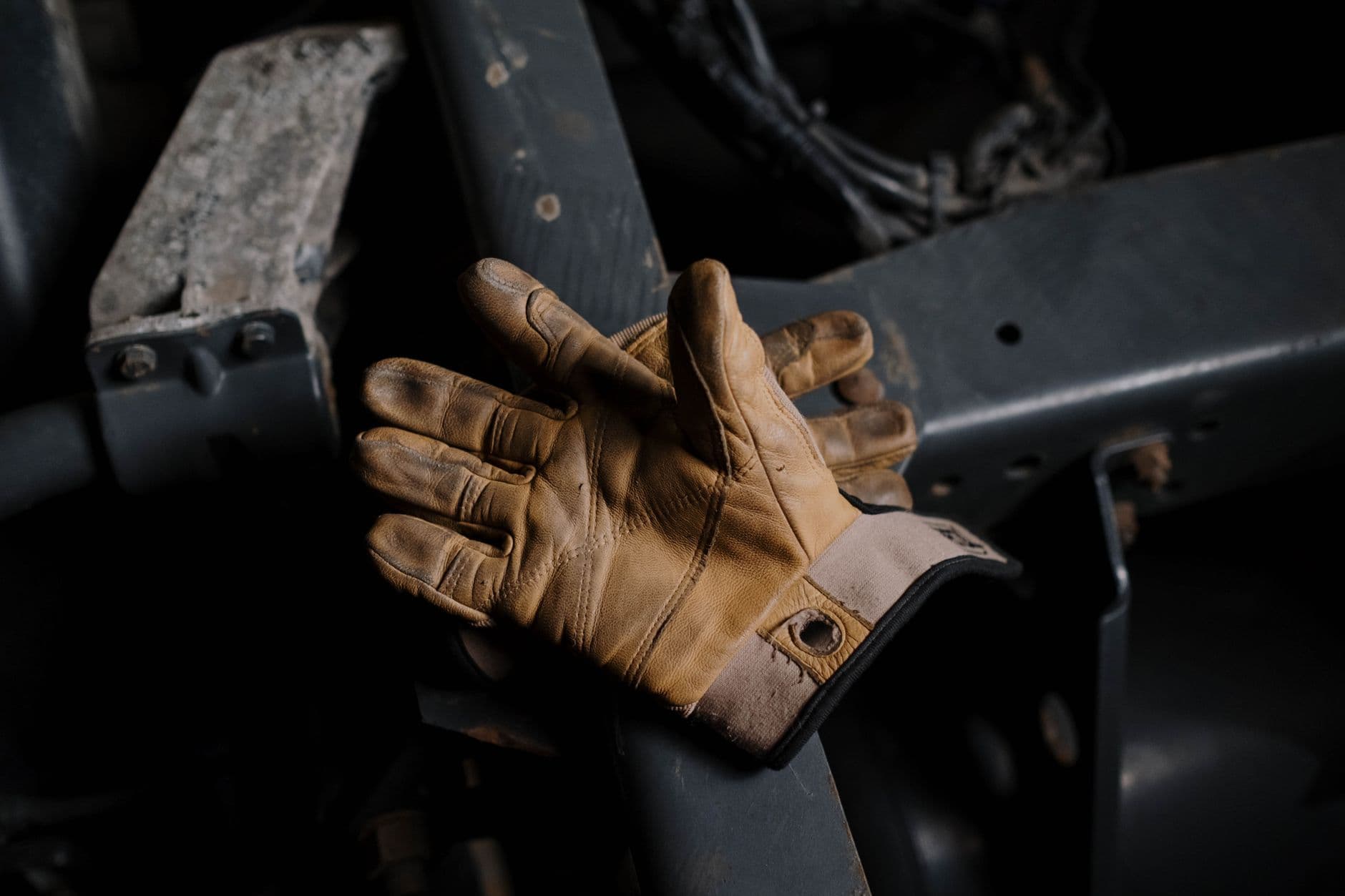 Leather Work Gloves Reinforced Palm - Dozen